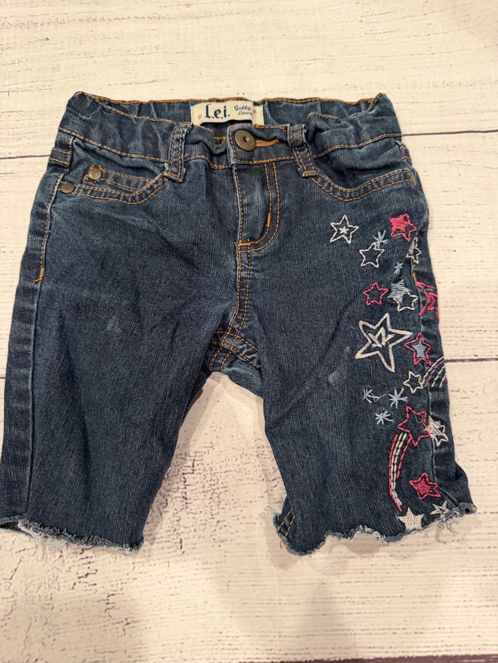 LEI Gabby Lowrise Denim Shorts Size Girls 5